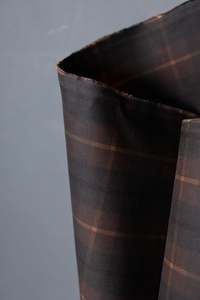 Products: Hunter Brown Tartan Oilskin. 1/4 Metre. NZ$18.25
