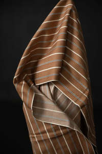 Cotton: Nutmeg Stripe 8oz Handloom Denim - NZ$14.25 per 1/4m