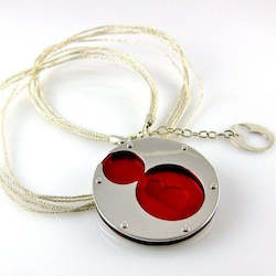 Pieces of 8 sterling silver pendant large