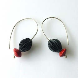Nature: Nature silver pod and seed hook earrings