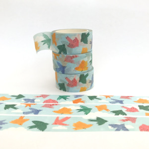 Washi Tape: Blue Birds In Flight | Medium Washi Tape