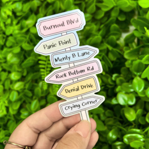 Stickers: The Road to Burnout | Vinyl, Laminated Sticker