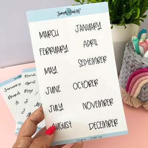Monthly Planner Stickers | Tiramisu