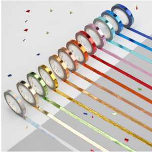 Thin Washi Tape Singles: Metallic Colours | Thin Washi Tape
