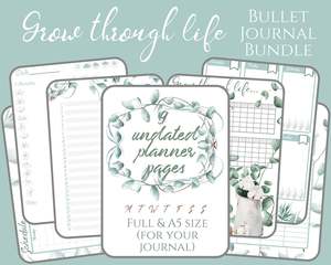 Grow Through Life Bullet Journal Printable Templates - Undated US Letter, A4 and&hellip;
