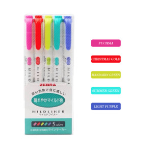 Zebra Mildliners: Zebra Mildliners Bright and Bold Pens | Teal Pack