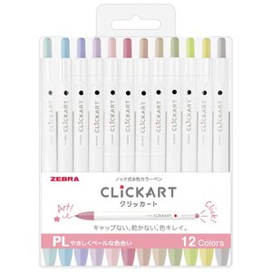 Zebra Sarasa Click Art Pens | Pale Pack