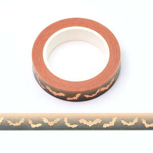 Patterned Washi Tape Washi Tape: Foil Bat | Thin Washi Tape