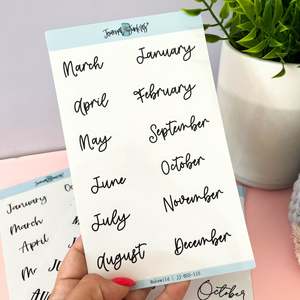 Journal Junkies Basics: Monthly Planner Stickers | Makewild