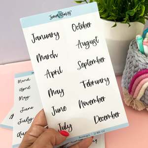 Journal Junkies Basics: Monthly Planner Stickers | Boondoggle