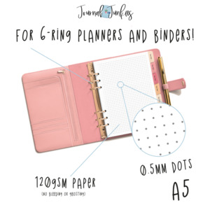 Journal Junkies Basics Loose Leaf Refill | A5 120gsm Dotted