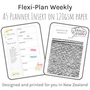 Loose Leaf A5 Planner Inserts 120gsm | Flexi-Plan Weekly