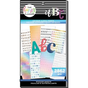 Happy Planner Sticker Pack | ABC Unique Alpha Fonts
