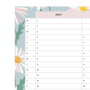 Paper Wall Planners: Jul-Dec 2024 Wall Planner | Daisy Lane