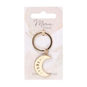 Crystals: Moon Phase Crescent keyring