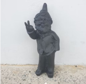 Cheeky Gnome Statue - Black - Up Yours