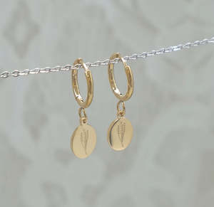 Katy B Jewellery: Earrings - Katy B -  Oval Flower Hoop