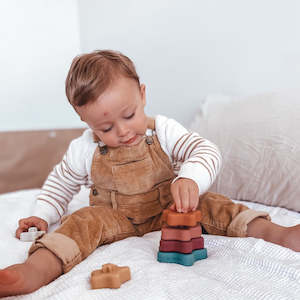 My Little Me: Silicone Stacking Star - Earthy