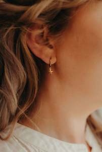 Earrings - Katy B -  Mini Star Hoop