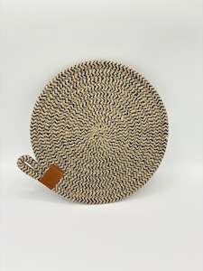 Home Decor: Trivet - Jute - Natural and Black