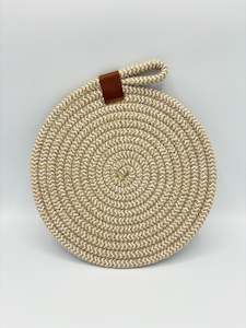 Trivet - Jute - Natural and White