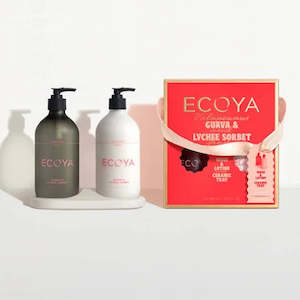 Home Decor: Bathroom Gift Set Guava & Lychee Sorbet - Ecoya -PRE ORDER for 10/10 Arrival