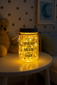 Baby: Light Sparkle Jar - I Love You To The Moon & Back