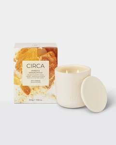 Candles: Candle - Amber & Sandalwood - Circa 300g