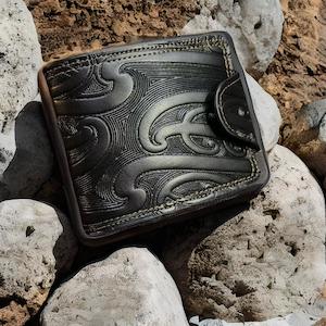 Maori Inspired Mens Wallet - L.Eyes & Co