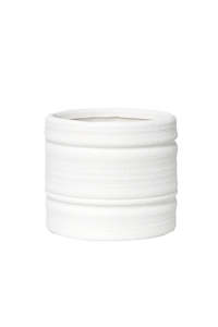 Gifts Under 30 00: Pot - White Bharat Cover Pot - 16cm Height
