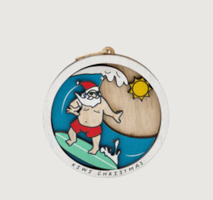 Decoration - Moana Road - Surfing Santa