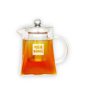 All Things Floral: Tea Tonic - Square Glass Tea Pot 400ml (2 Cups)