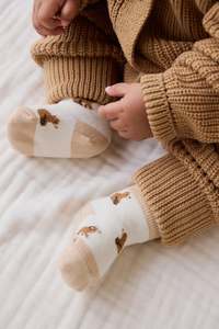 New Mama: Socks - Honey Bear - Jamie Kay - NB