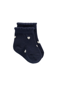 New Mama: Socks - Navy Heart - Jamie Kay - NB