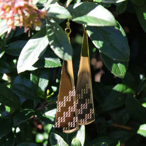 Jewellery 1: Earrings - Piki Drop XL - Gold - Waihonga