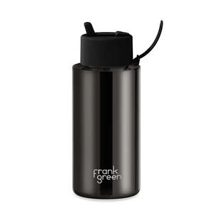 For Men: Reusable Bottle - Frank Green - 1L / 34oz - Shadow Chrome