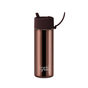 Reusable Bottle - Frank Green - 595ml / 20oz - Chrome Chocolate