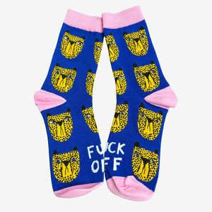 Gifts Under 30 00: Socks - Cheetah - Fuck Off