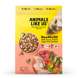 Products: Animals Like Us RawMix50 Ocean Fish & Cage-Free Chicken Freeze Dried Cat Food - Joycat Boutique