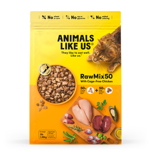 Animals Like Us RawMix50 Cage-Free Chicken Freeze Dried Cat Food - Joycat Boutique