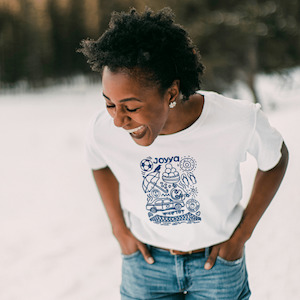 Joyya Collection: Kolkata Doodle T-shirt | Women Short Sleeve