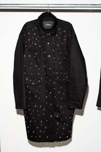 Denim: EYELET SERVICE COAT - Onyx