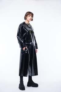 Tops: SIGRUN SWEATER - Black Gloss PVC