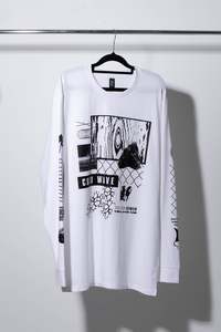 Gravel Beach L/S Tee (White) – COLD WAVE