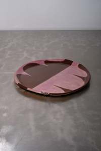 Corey Pugh Ceramics: Brown and Purple Dinner Plate - COREY PUGH
