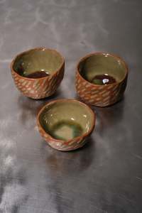 Corey Pugh Ceramics: Red Chun Ramekin Set BFG - COREY PUGH