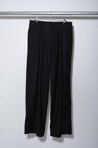 Revised Pleated Trouser - Black - EULOGY