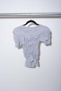 Scrunched Tee - Grey - FRAZIER