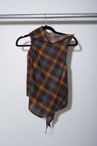Panyo Top - Brown Yellow Tartan - LAURENCE SABRINE
