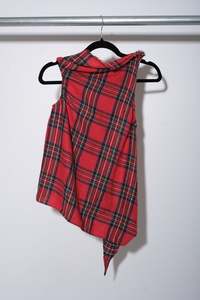 Laurence Sabrine: Panyo Top - Red Tartan - LAURENCE SABRINE
